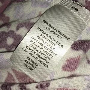 14th & Union Shirred Shoulder Tank Top Floral Tee M v6x thumbnail 6
