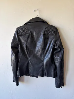 Kut From The Kloth Black Faux Leather Jacket thumbnail 5