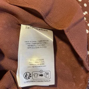 Reformation Citrus Brown Polka Dot Lace Trim Minidress 12 NWT Smoked Back Flirty thumbnail 6