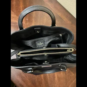 Kate spade purse bag black short handles and longer strap thumbnail 9