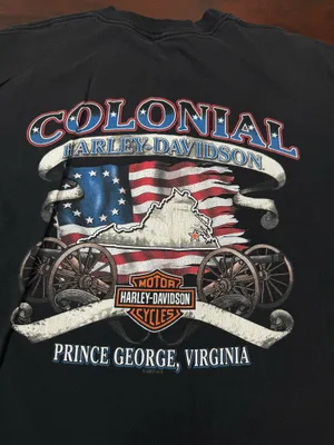 Harley-Davidson Colonial- Prince George, Virginia Black Short Sleeve Graphic Tee thumbnail 4