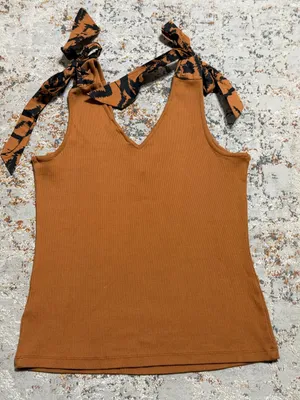 Maeve by Anthropologie The Rafaela Bow-Tie Tank size Large thumbnail 5