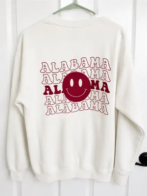 Alabama Gildan White Heavy Blend Crewneck Sweatshirt Medium thumbnail 1