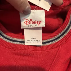 Vintage 90s Disney Store‎ Mickey Mouse Sweatshirt Red Small NWT USA thumbnail 6