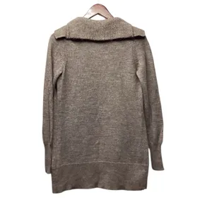 J crew wool blend open front long cardigan Taupe Brown. Size Small. thumbnail 3