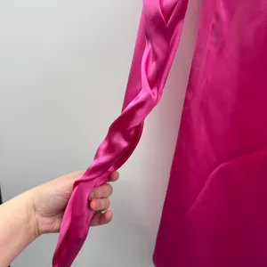 Gauge81 Pisa Fuchsia Pink‎ Satin Ruched Long Sleeve Mini Dress Sz XS NEW thumbnail 6