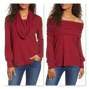 Gibson Snakeskin Cowl Neck Convertible Tunic Top Brown Tan SF8191 Womens‎ Medium thumbnail 13