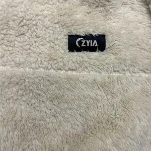ZYIA Active Women’s Size XL Teddy Sherpa Fleece 1/4 Zip Cozy Warm Cream Soft thumbnail 4