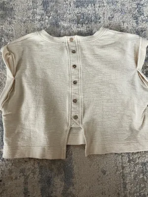 fab'rik Kids Cream Textured Long Sleeve Top thumbnail 3