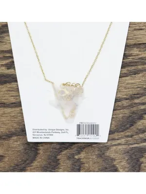 NWT Unique Designs Enamel Rhinestone Flower Necklace Gold / Pink 18" + 3" thumbnail 4