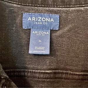 ARIZONA Women’s Black Distressed Button-up Denim Jean Jacket thumbnail 10