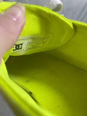 DC Trase Platform TX SE Neon Yellow Canvas Sneakers Women's Size 9 Skate Shoes thumbnail 2