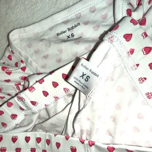Roller Rabbit Pink Hearts Pajama Set size Adult XS thumbnail 6