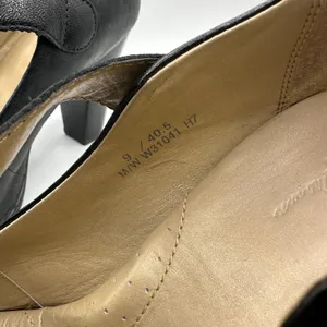 Born Black Leather Mary Jane Peep Toe Block Heels Pumps W31041 Size 9 / 40.5 thumbnail 3