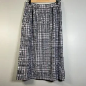 VINTAGE Pendleton Size 6 Wool Plaid Tartan‎ Midi Skirt USA Blue Tan A-line thumbnail 4
