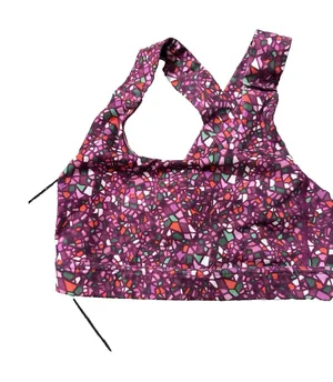 Lululemon Energy Bra Mosaic Terrazzo Print Purple Pink Green Sports Bra‎ Womens thumbnail 1