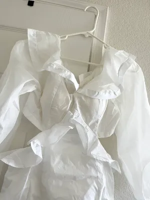 Cut Out Mini Dress White Size M thumbnail 6