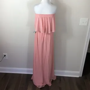Show Me Your Mumu Hacienda Maxi Dress Rosebud Chiffon Convertible Pink Size S thumbnail 10
