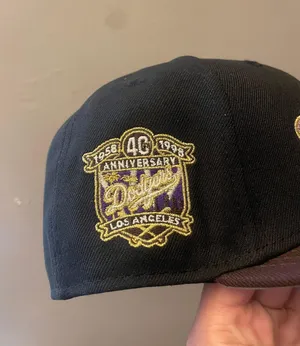 New Era Rahnnifitteds Los Angeles dodgers mamba Kobe inspo 40 years anniversary patch size 7 1/8 brand new thumbnail 3