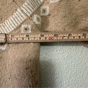 Original Weatherproof Vintage Tan and White Nordic Pattern Fair Isle Sweater thumbnail 3