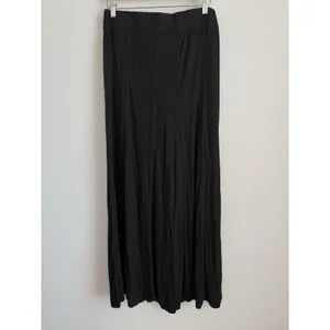 Umgee Maxi Skirt Size XL Pull On Black Jersey Boho Flowy Lightweight Casual thumbnail 3