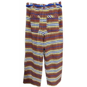 Free People Preppy Plaid Pull On Trousers Pants Flannel Brown/Blue‎ Size Medium thumbnail 2