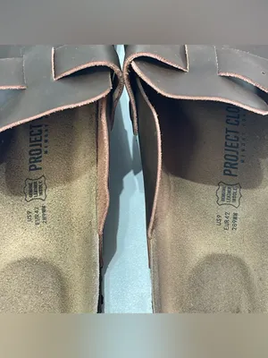 Project Cloud Women's 9 Brown Leather Clog Mules Buckle Comfort Shoes Preppy thumbnail 6