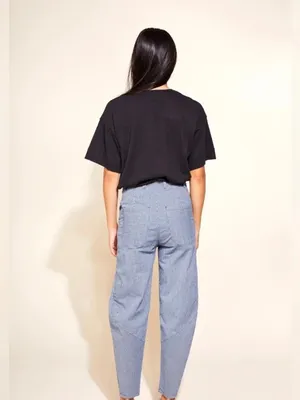 Nw/oTags Built by Wendy Angle Trousers Barrel Leg High Waist Engineer Stripe M thumbnail 2