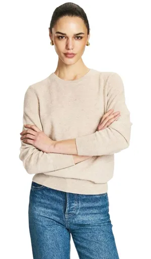 NADAAM Women’s The Original Cashmere Crewneck Sweater in Oat thumbnail 1
