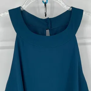 ALTAR'D STATE Jumpsuit Med Blue Wide Leg Halter Sleeveless One Piece High‎ Neck thumbnail 6