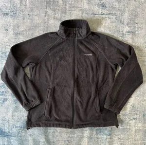 Columbia Charcoal Gray Benton Springs Full Zip Fleece Jacket Womens XL thumbnail 1