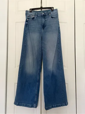GAP Extra High Rise Stride Wide Leg Jeans Light Indigo Baggy Jeans Size 30 10L thumbnail 4