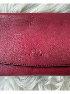 Coach Pink Leather Wallet with Zip Pocket thumbnail 2