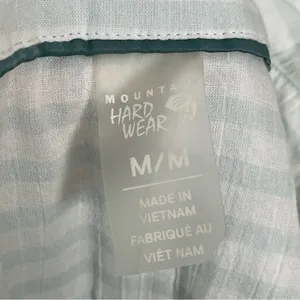 Mountain Hardwear Shirt Women Medium Striped White Blue Lightweight Long‎ Sleeve thumbnail 3