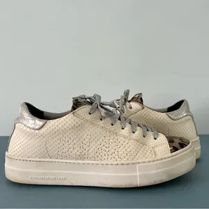 P448 Thea Python Roccia White Leather Platform‎ Sneakers thumbnail 4
