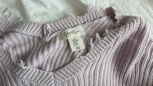 light purple off the shoulder knit sweater Size XS thumbnail 6