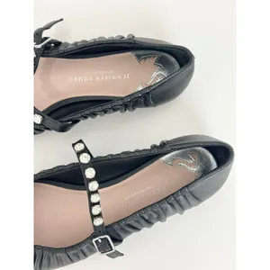 NEW Antonio Melani Jennifer Sumko Mary Jane Ballet Flats Black Leather US 7.5 thumbnail 6