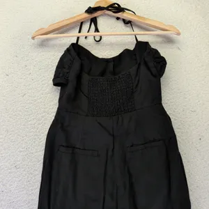 Majorelle‎ Black Tencel Linen Blend Halter Cut-Out Wide Leg Jumpsuit XXS thumbnail 8