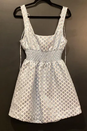 Hill House Home The Snowflake Brocade Cher sleeveless flare mini Dress L thumbnail 1