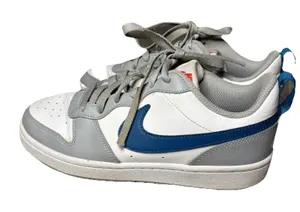 Nike Court Borough Low 2 Women's 7.5 Big Kids 6Y White Gray Blue BQ5448-117 thumbnail 1