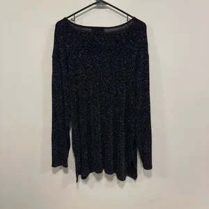 Vintage impressions Glittering Black Women's top size large! thumbnail 7