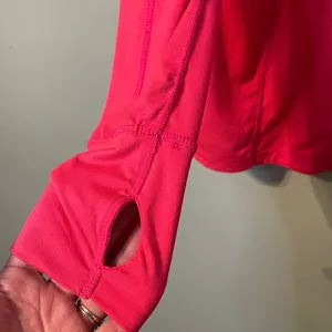 Hot Pink Athletic workout Long sleeve Zip up XL thumbnail 5