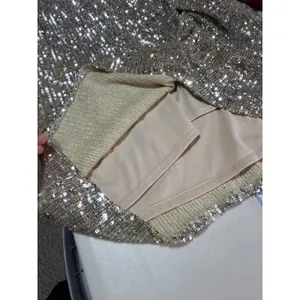 Show‎ Me Your Mumu Party Hop Dress Womens M Gold Sequin Ruched Mini Disco Glam thumbnail 8