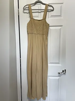 Cupshe Gemini Wide Strap Smocked Wide Leg Coverup Summer Jumpsuit Size Large thumbnail 3