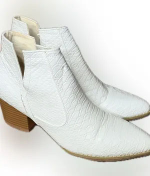 White Booties Size 7 thumbnail 1