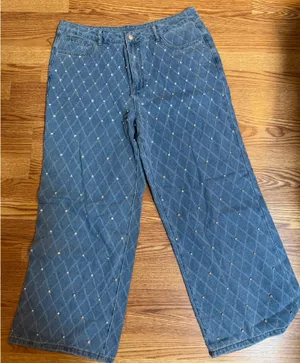 Anewsta Rhinestone Jeans Blue Size 1X thumbnail 1