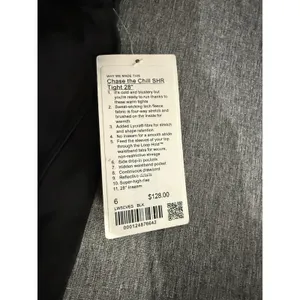 Lululemon NWT Women's Chase The Chill SHR Tight 28" Black Sz 6 thumbnail 5