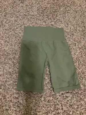 Free People Movement X The Class Bike Shorts M/L Medium/Large Olive Green Nylon thumbnail 2