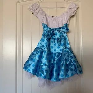 ✨💙 Fairycore Princess Mini Dress – Blue Polka Dot Satin + Tulle 💙✨ thumbnail 6