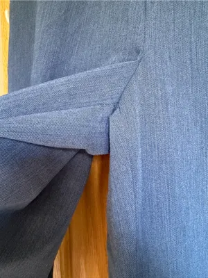 Haver + Blair London Blue Wide Leg Sailor Pants White Button Accents Size M thumbnail 4
